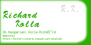 richard kolla business card